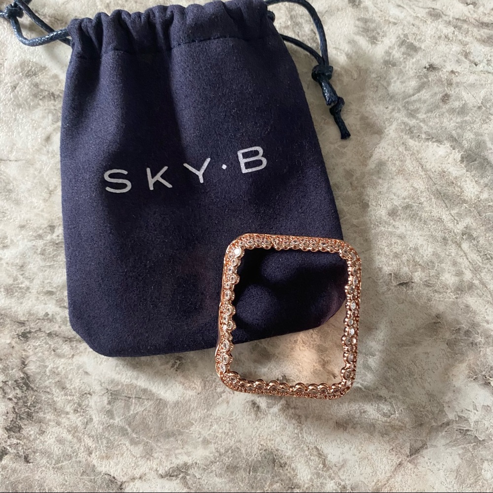 Sky B Rose Gold Apple Watch Case Champagne Bubbles
